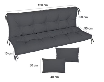 Hynde til Havesvinge Comfort 120x50x50 cm Grafit