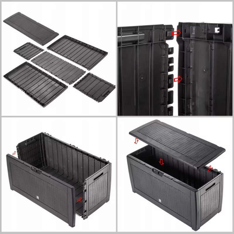 Hyndeboks 310 Liter Brun 119x48x60 cm