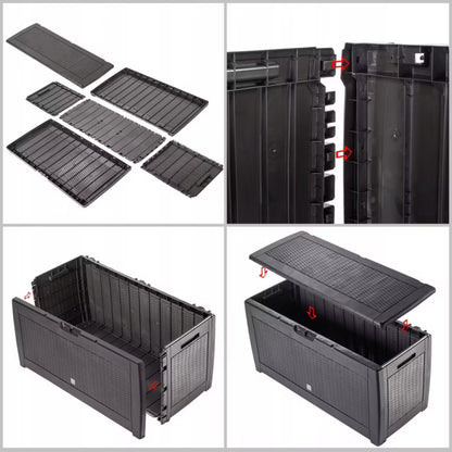 Hyndeboks 310 Liter Brun 119x48x60 cm