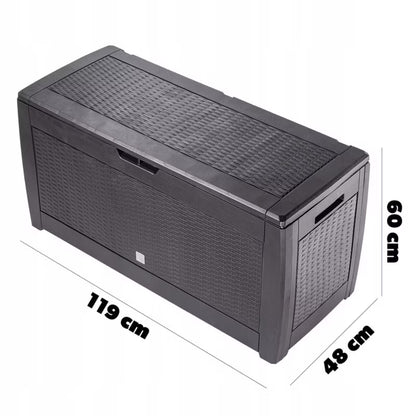 Hyndeboks 310 Liter Brun 119x48x60 cm
