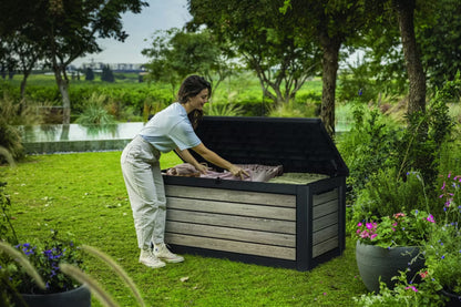 Hyndeboks 630 Liter Valnød med Siddefunktion