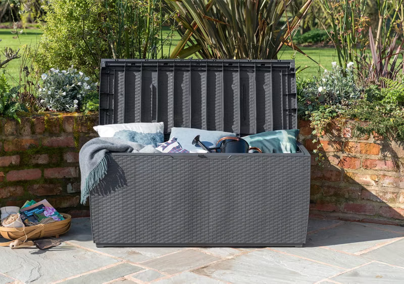 Hyndeboks Capri Rattan 123,5x53,5x57 cm 302 Liter Grafit