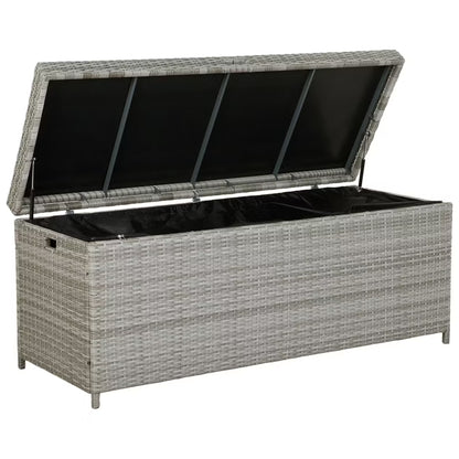 Hyndeboks Modena 158x63 cm Grå Polyrattan