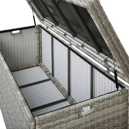Hyndeboks Modena 158x63 cm Grå Polyrattan