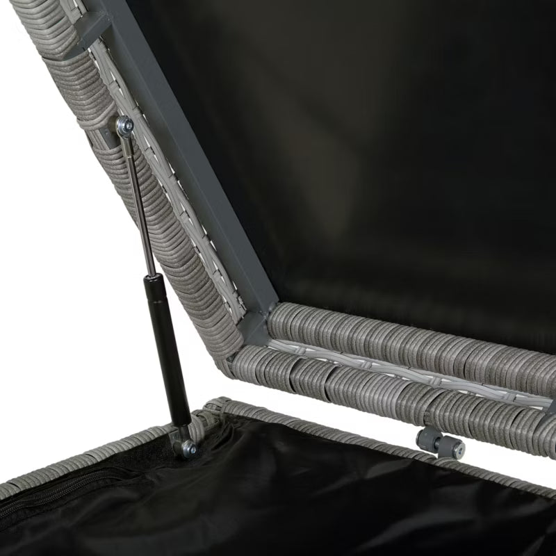 Hyndeboks Modena 158x63 cm Grå Polyrattan