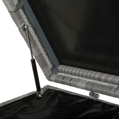 Hyndeboks Modena 158x63 cm Grå Polyrattan