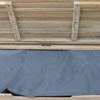 Hyndeboks Riveo 115x46,2 cm Natur Hvid med Hjul