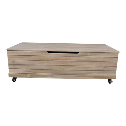 Hyndeboks Riveo 115x46,2 cm Natur Hvid med Hjul