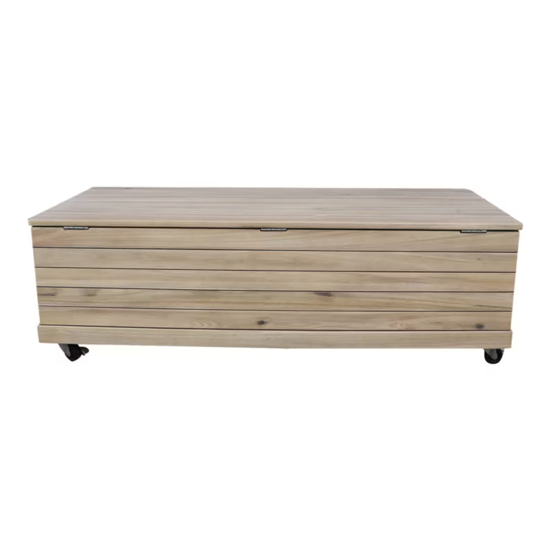 Hyndeboks Riveo 115x46,2 cm Natur Hvid med Hjul