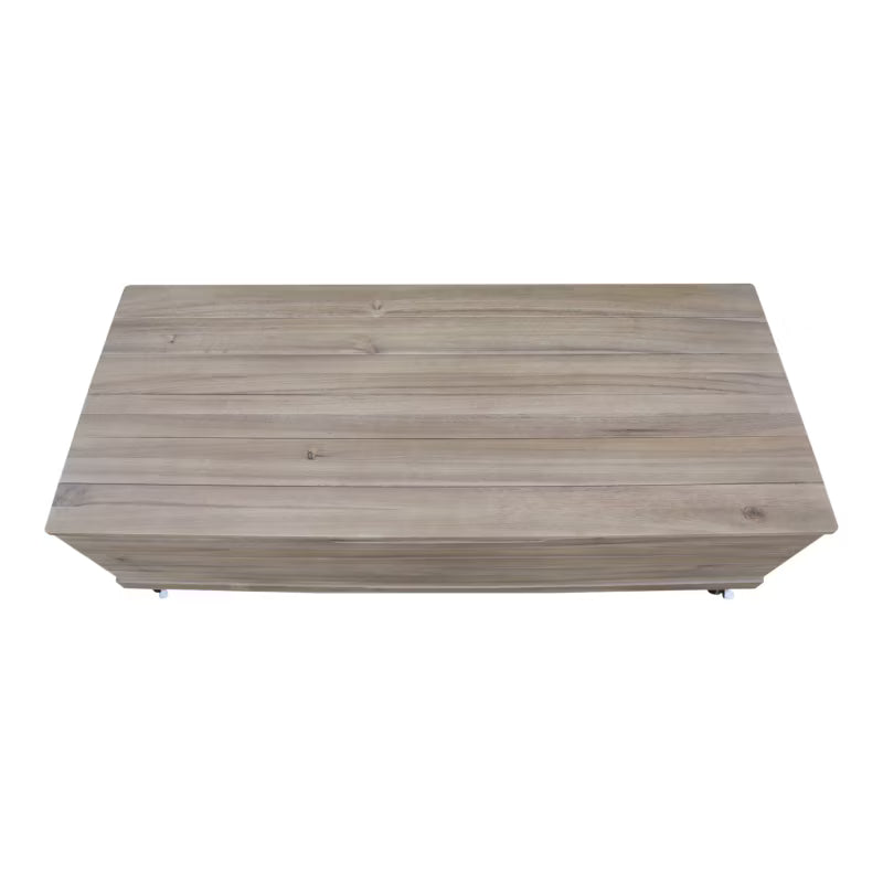 Hyndeboks Riveo 115x46,2 cm Natur Hvid med Hjul