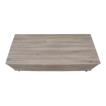 Hyndeboks Riveo 115x46,2 cm Natur Hvid med Hjul