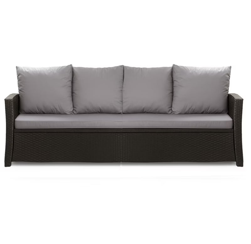 Hyndesæt til 3-personers Havesofa 180x60 cm Grå