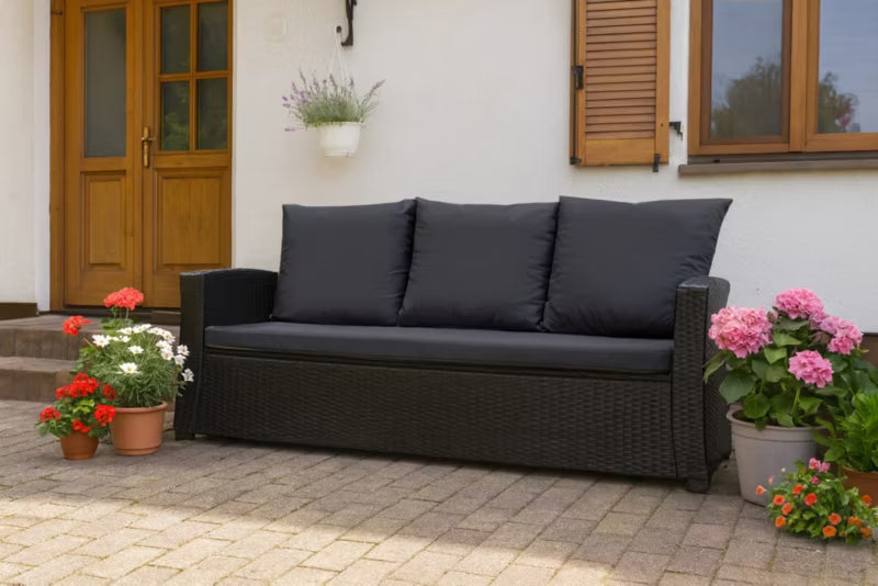 Hyndesæt til Havesofa 3-Personers 160x50 cm Grå
