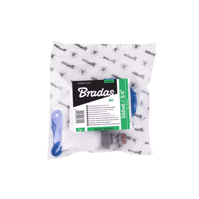 IBC Tilslutning med Hane 3/4" Plastik Hvid