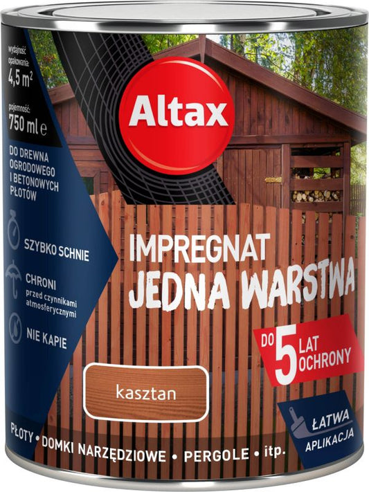 Altax impregnering én lag kastanje 0,75 l