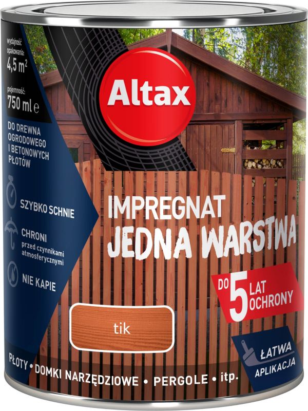 Altax impregnering én lag teak 0,75 l