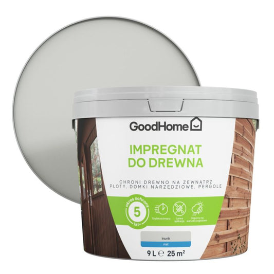 GoodHome træimprægnering i mørkegrå, 10 l