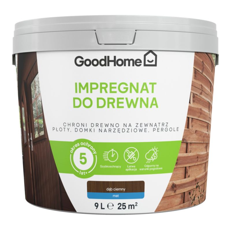 GoodHome træimprægnering mørk eg 10 l
