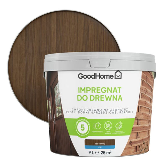 GoodHome træimprægnering mørk eg 10 l
