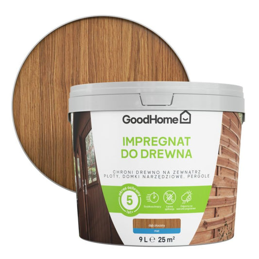 GoodHome træimpregnering i gylden eg, 10 l