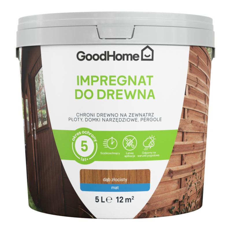 GoodHome træimprægnering i gylden eg, 5 l