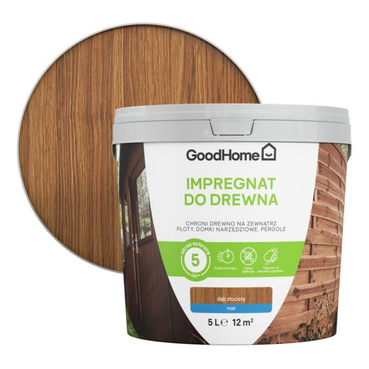 GoodHome træimprægnering i gylden eg, 5 l