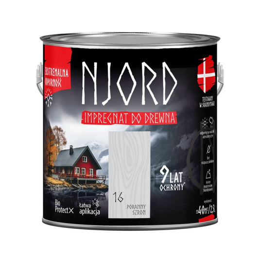 Njord træimprægnering i farven morgenfrost 2,5 l