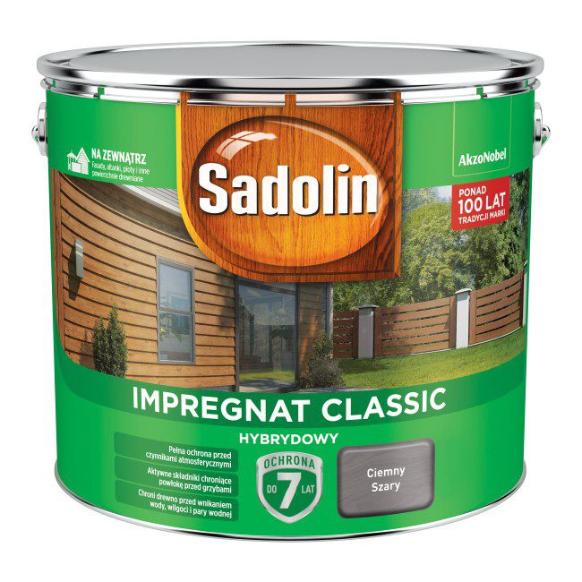 Sadolin hybrid træimprægnering mørkegrå 9 l