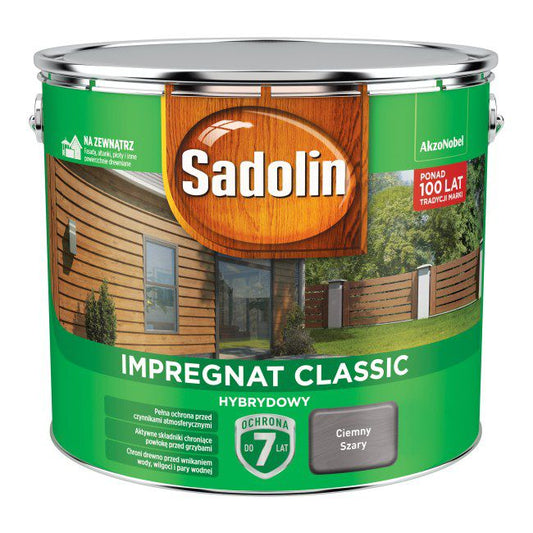 Sadolin hybrid træimprægnering mørkegrå 9 l