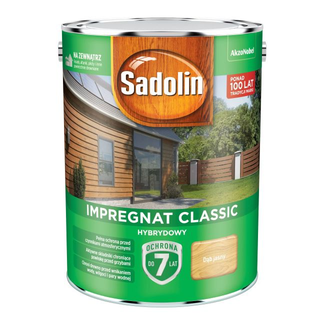 Sadolin hybrid træimprægnering lys eg 4,5 l