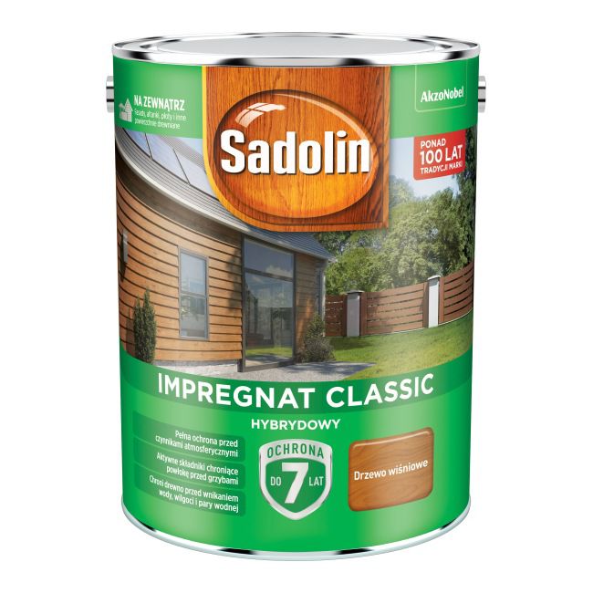 Sadolin hybrid træimprægnering kirsebærtræ 4,5 l