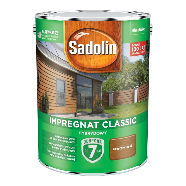 Sadolin Hybrid træimprægnering valnød 4,5 l