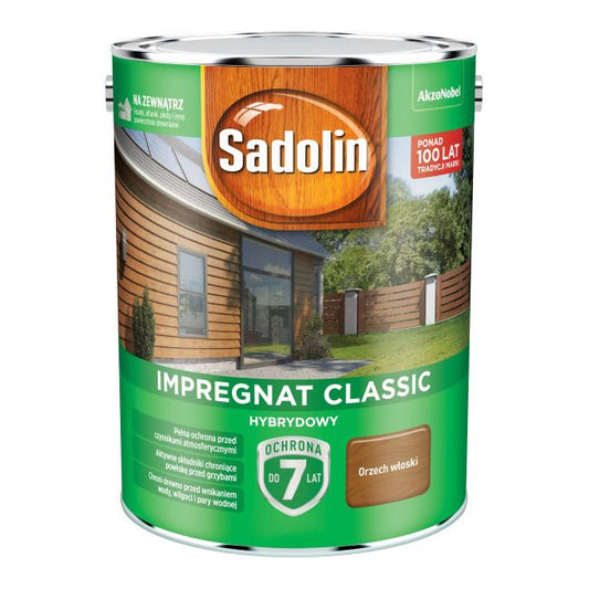 Sadolin Hybrid træimprægnering valnød 4,5 l