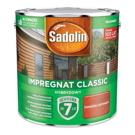 Sadolin Hybrid træimprægnering svensk rød 2,5 l