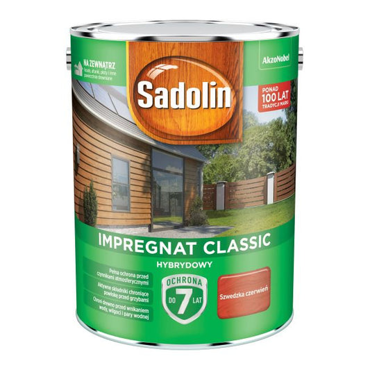 Sadolin hybrid træimprægnering svensk rød 4,5 l