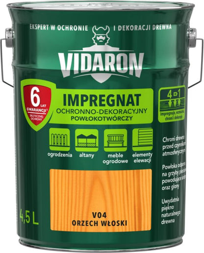 Vidaron træimprægnering valnød 4,5 l