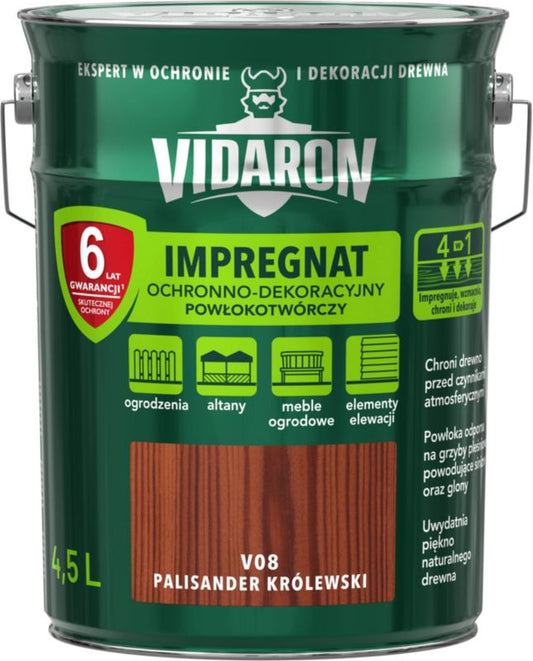 Vidaron træimprægnering i farven kongelig palisander 4,5 l