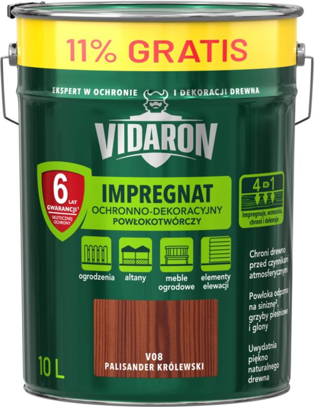 Vidaron træimprægnering i farven kongelig palisander 9 l + 11%