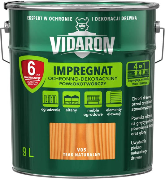Vidaron træimprægnering teak naturlig 9 l