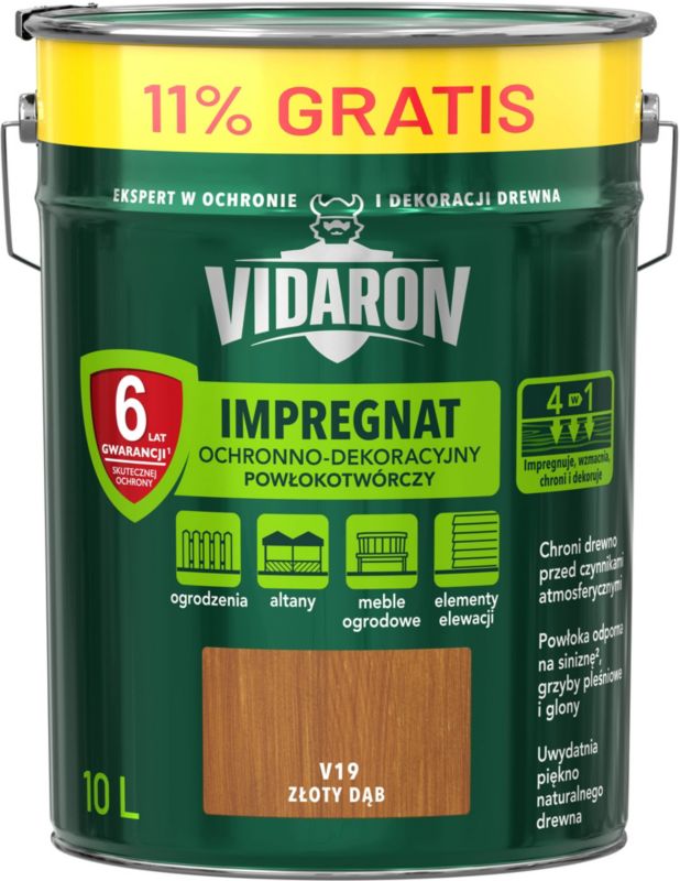 Vidaron træimprægnering gylden eg 9 l + 11%