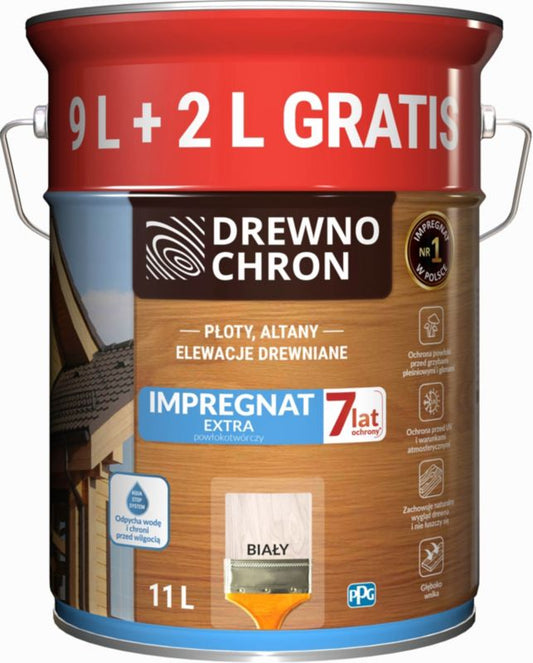 Drewnochron Extra træimpregnering 9 l + 2 l hvid