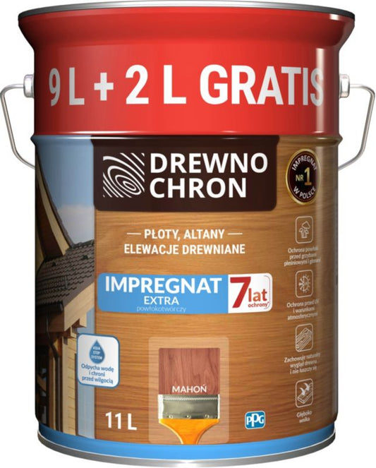 Drewnochron Extra træimprægnering 9 l + 2 l mahogni