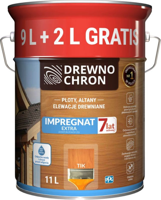 Drewnochron Extra træimprægnering 9 l + 2 l tik