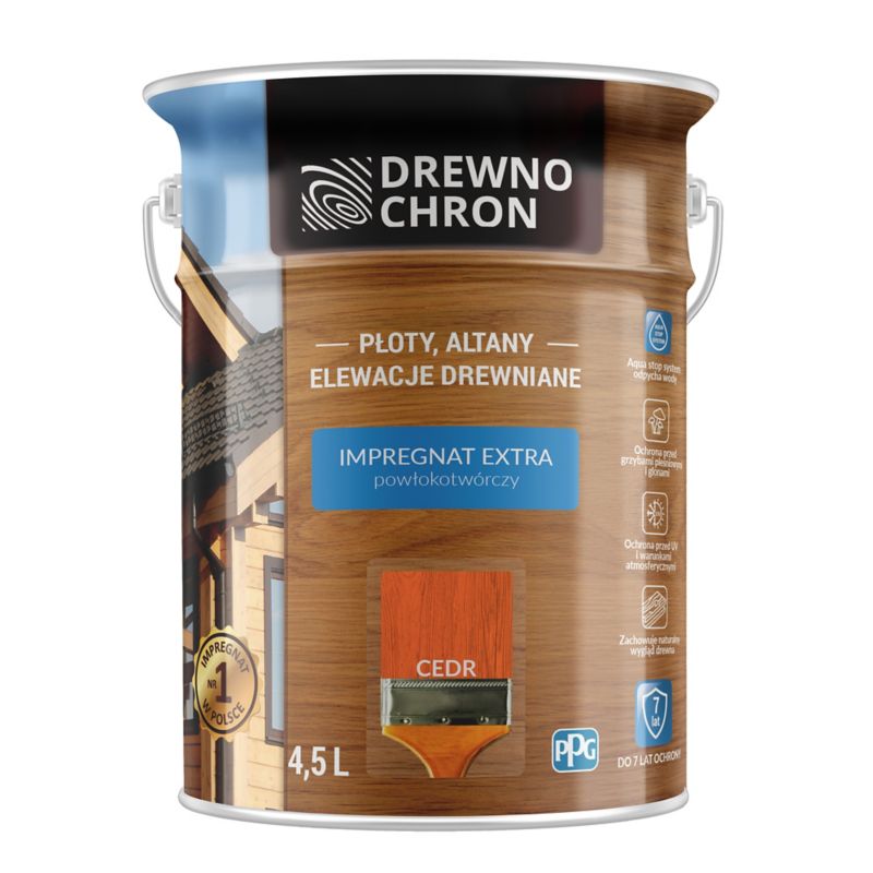 Drewnochron Extra overfladebeskyttende imprægnering cedertræ 4,5 l