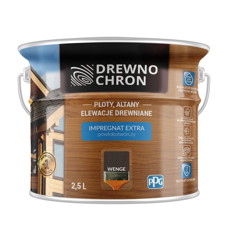 Drewnochron Extra Impregnering med Overfladebeskyttelse wenge 2,5 l