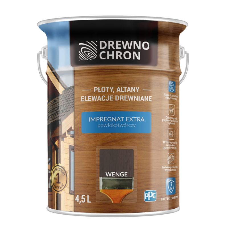 Drewnochron Extra overfladebeskyttende imprægnering wenge 4,5 l