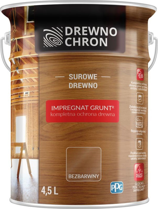 Drewnochron Grunt R klar træimprægnering 4,5 l