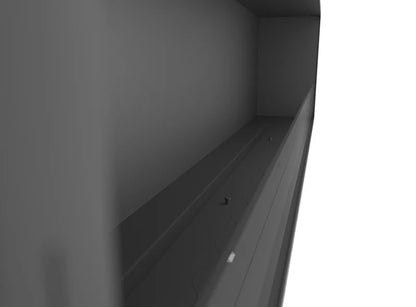 Indbygningsbiokamin SLIM 200 cm Sort med Glas