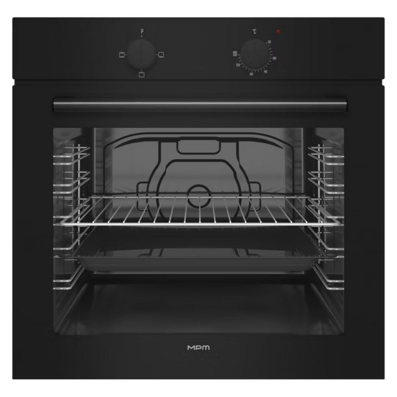 Indbygningsovn 60 cm 86L Sort