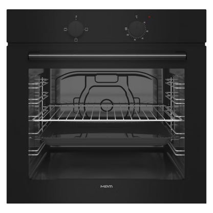 Indbygningsovn 60 cm 86L Sort